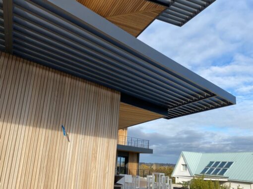 BRISE SOLEIL PROFILES ALUMINIUM RAL 2100 SABLE CAP COZ FOUESNANT