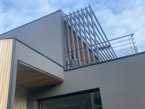 BRISE SOLEIL PROFILES ALUMINIUM RAL 2100 SABLE CAP COZ FOUESNANT