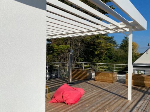 BRISE SOLEIL RAL BLANC 9016 MAT 30% BENODET 5