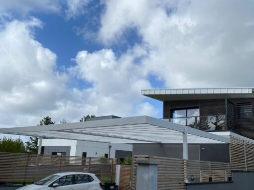 BRISE SOLEIL RAL BLANC 9016 TEXTURE CONCARNEAU