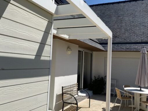 PERGOLA STRUCTURE ALUMINIUM RAL 9016 TEXTURE FOUESNANT