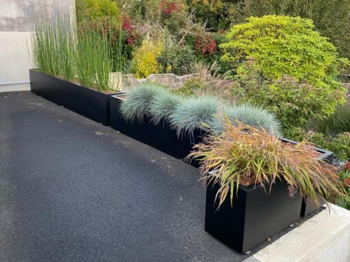 JARDINIERES RAL 9005 FINE TEXTURE QUIMPER 2